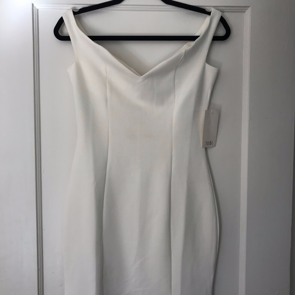 Off the Shoulder Fitted Mini Dress